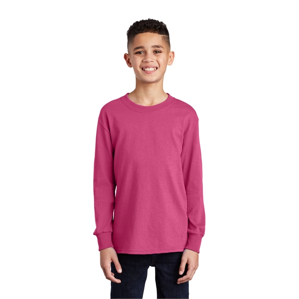 Port & Company Youth Long Sleeve Core Cotton Tee. - Port & Company Youth Long Sleeve Core Cotton Tee. - Image 126 of 149