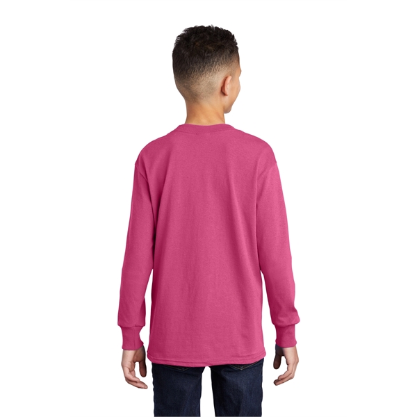 Port & Company Youth Long Sleeve Core Cotton Tee. - Port & Company Youth Long Sleeve Core Cotton Tee. - Image 127 of 149