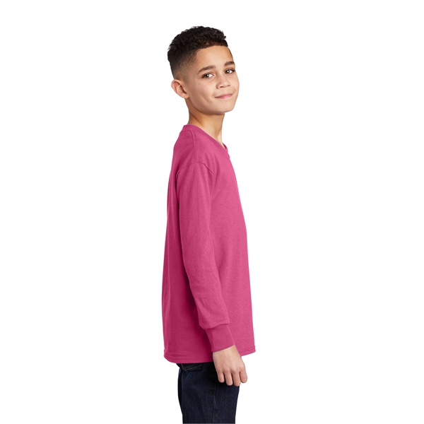 Port & Company Youth Long Sleeve Core Cotton Tee. - Port & Company Youth Long Sleeve Core Cotton Tee. - Image 128 of 149