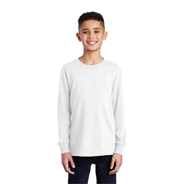 Port & Company Youth Long Sleeve Core Cotton Tee. - Port & Company Youth Long Sleeve Core Cotton Tee. - Image 129 of 149