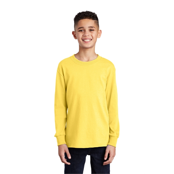 Port & Company Youth Long Sleeve Core Cotton Tee. - Port & Company Youth Long Sleeve Core Cotton Tee. - Image 132 of 149