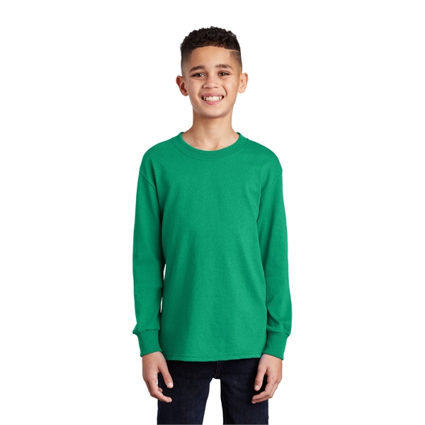 Port & Company Youth Long Sleeve Core Cotton Tee. - Port & Company Youth Long Sleeve Core Cotton Tee. - Image 135 of 149