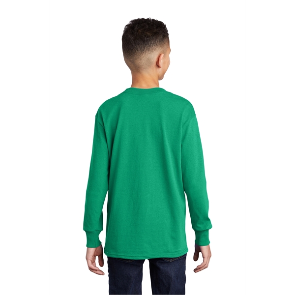 Port & Company Youth Long Sleeve Core Cotton Tee. - Port & Company Youth Long Sleeve Core Cotton Tee. - Image 136 of 149