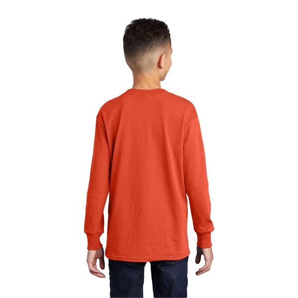 Port & Company Youth Long Sleeve Core Cotton Tee. - Port & Company Youth Long Sleeve Core Cotton Tee. - Image 139 of 149