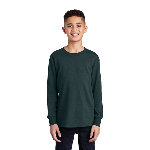 Port & Company Youth Long Sleeve Core Cotton Tee. - Port & Company Youth Long Sleeve Core Cotton Tee. - Image 141 of 149