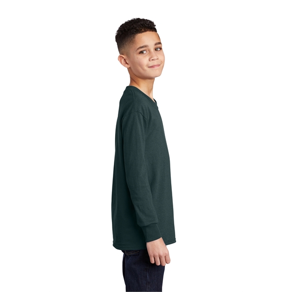 Port & Company Youth Long Sleeve Core Cotton Tee. - Port & Company Youth Long Sleeve Core Cotton Tee. - Image 143 of 149