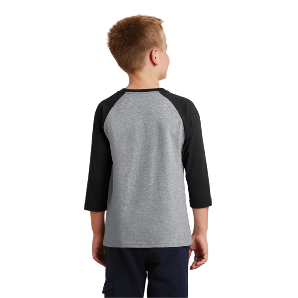 Port & Company Youth Core Blend 3/4-Sleeve Raglan Tee. - Port & Company Youth Core Blend 3/4-Sleeve Raglan Tee. - Image 2 of 43