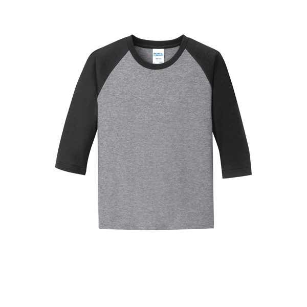 Port & Company Youth Core Blend 3/4-Sleeve Raglan Tee. - Port & Company Youth Core Blend 3/4-Sleeve Raglan Tee. - Image 0 of 43