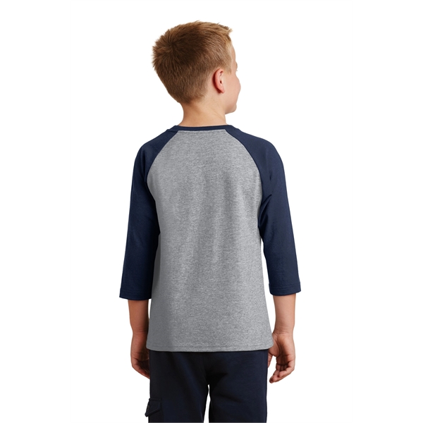 Port & Company Youth Core Blend 3/4-Sleeve Raglan Tee. - Port & Company Youth Core Blend 3/4-Sleeve Raglan Tee. - Image 6 of 43