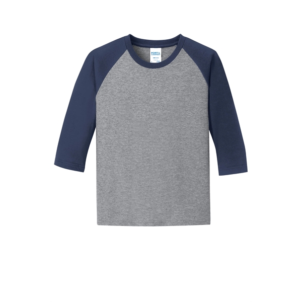 Port & Company Youth Core Blend 3/4-Sleeve Raglan Tee. - Port & Company Youth Core Blend 3/4-Sleeve Raglan Tee. - Image 8 of 43