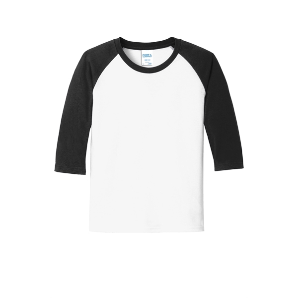 Port & Company Youth Core Blend 3/4-Sleeve Raglan Tee. - Port & Company Youth Core Blend 3/4-Sleeve Raglan Tee. - Image 25 of 43