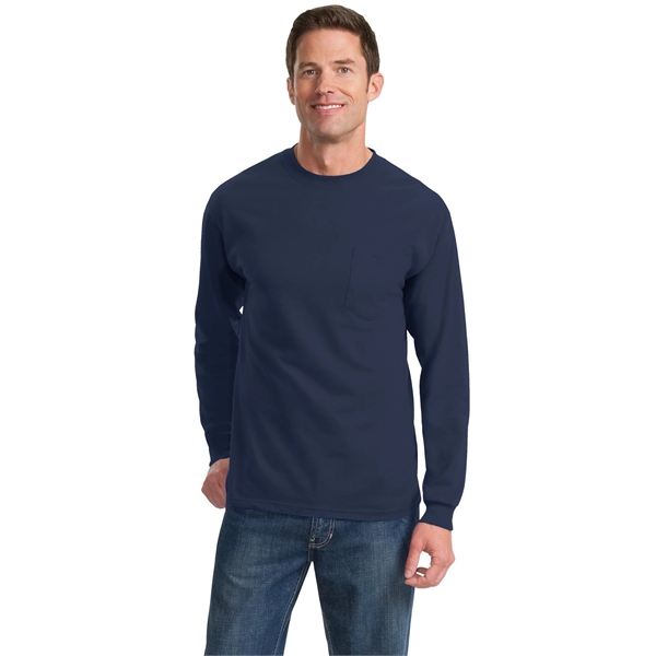 Port & Company - Long Sleeve Essential Pocket Tee. - Port & Company - Long Sleeve Essential Pocket Tee. - Image 0 of 59