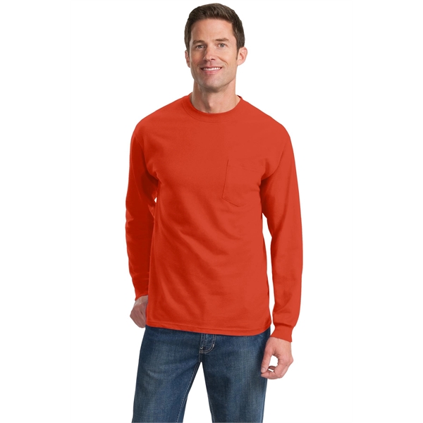 Port & Company - Long Sleeve Essential Pocket Tee. - Port & Company - Long Sleeve Essential Pocket Tee. - Image 3 of 59