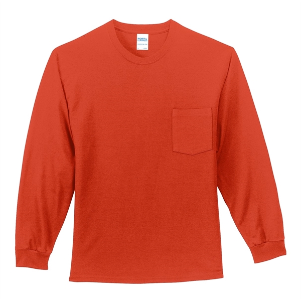 Port & Company - Long Sleeve Essential Pocket Tee. - Port & Company - Long Sleeve Essential Pocket Tee. - Image 4 of 59