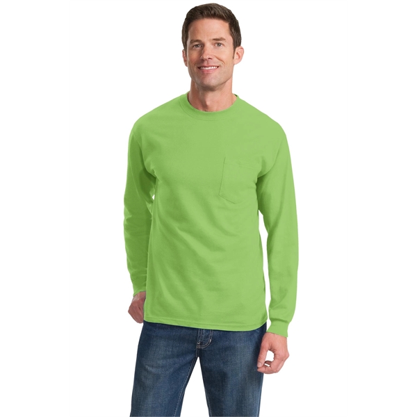 Port & Company - Long Sleeve Essential Pocket Tee. - Port & Company - Long Sleeve Essential Pocket Tee. - Image 6 of 59