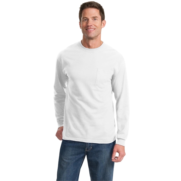 Port & Company - Long Sleeve Essential Pocket Tee. - Port & Company - Long Sleeve Essential Pocket Tee. - Image 9 of 59