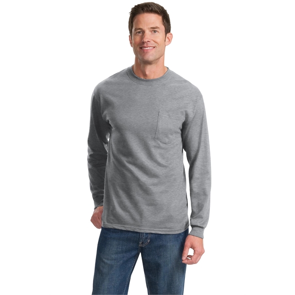 Port & Company - Long Sleeve Essential Pocket Tee. - Port & Company - Long Sleeve Essential Pocket Tee. - Image 12 of 59