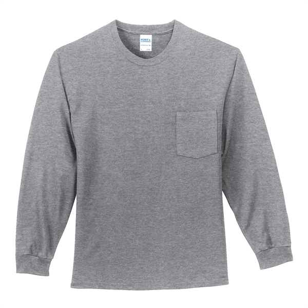 Port & Company - Long Sleeve Essential Pocket Tee. - Port & Company - Long Sleeve Essential Pocket Tee. - Image 13 of 59