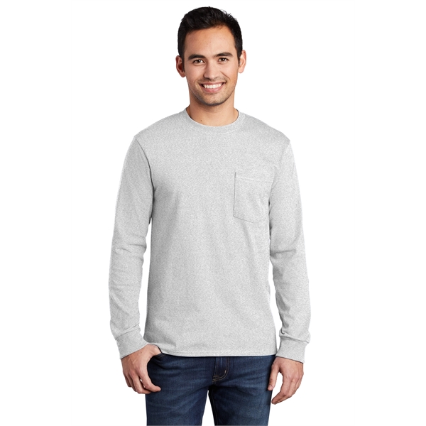 Port & Company - Long Sleeve Essential Pocket Tee. - Port & Company - Long Sleeve Essential Pocket Tee. - Image 15 of 59