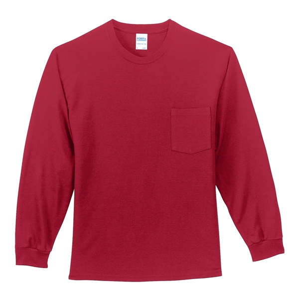 Port & Company - Long Sleeve Essential Pocket Tee. - Port & Company - Long Sleeve Essential Pocket Tee. - Image 25 of 59