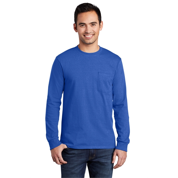 Port & Company - Long Sleeve Essential Pocket Tee. - Port & Company - Long Sleeve Essential Pocket Tee. - Image 27 of 59