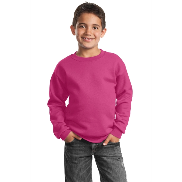 Port & Company - Youth Core Fleece Crewneck Sweatshirt. - Port & Company - Youth Core Fleece Crewneck Sweatshirt. - Image 103 of 109