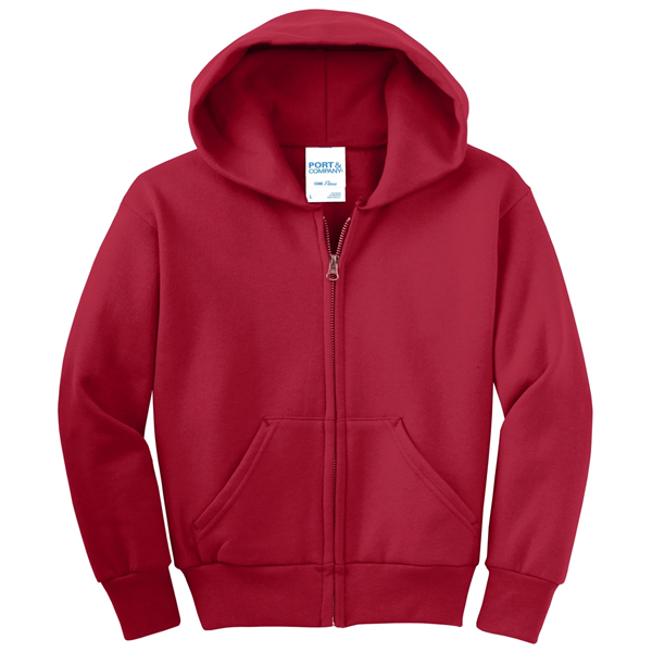 Port & Company - Youth Core Fleece Full-Zip Hooded Sweats... - Port & Company - Youth Core Fleece Full-Zip Hooded Sweats... - Image 17 of 115