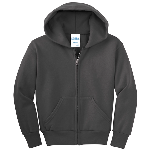 Port & Company - Youth Core Fleece Full-Zip Hooded Sweats... - Port & Company - Youth Core Fleece Full-Zip Hooded Sweats... - Image 41 of 115