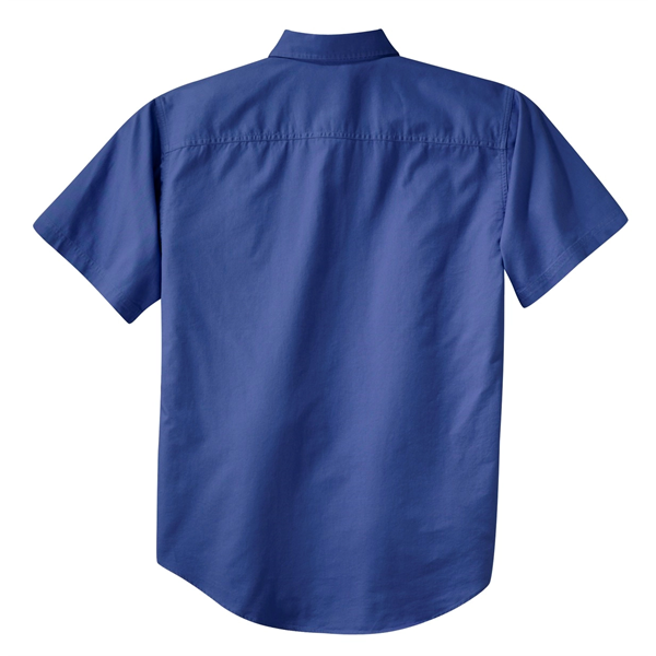 Port Authority Short Sleeve Twill Shirt. - Port Authority Short Sleeve Twill Shirt. - Image 20 of 28