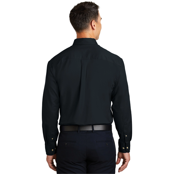 Port Authority Long Sleeve Twill Shirt. - Port Authority Long Sleeve Twill Shirt. - Image 20 of 38