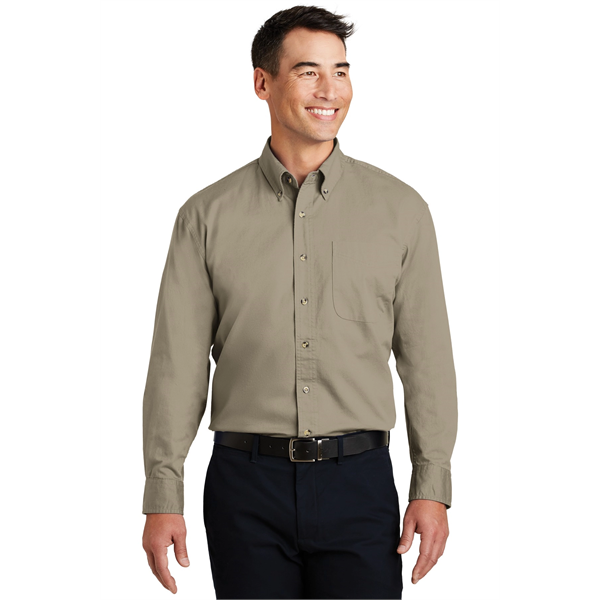 Port Authority Long Sleeve Twill Shirt. - Port Authority Long Sleeve Twill Shirt. - Image 37 of 38