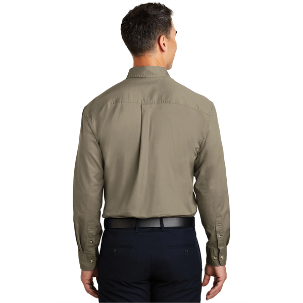 Port Authority Long Sleeve Twill Shirt. - Port Authority Long Sleeve Twill Shirt. - Image 32 of 38