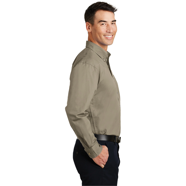 Port Authority Long Sleeve Twill Shirt. - Port Authority Long Sleeve Twill Shirt. - Image 34 of 38