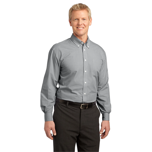 Port Authority Plaid Pattern Easy Care Shirt. - Port Authority Plaid Pattern Easy Care Shirt. - Image 4 of 25