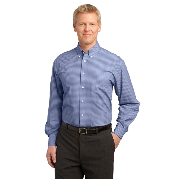 Port Authority Plaid Pattern Easy Care Shirt. - Port Authority Plaid Pattern Easy Care Shirt. - Image 11 of 25