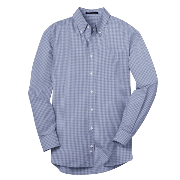 Port Authority Plaid Pattern Easy Care Shirt. - Port Authority Plaid Pattern Easy Care Shirt. - Image 14 of 25