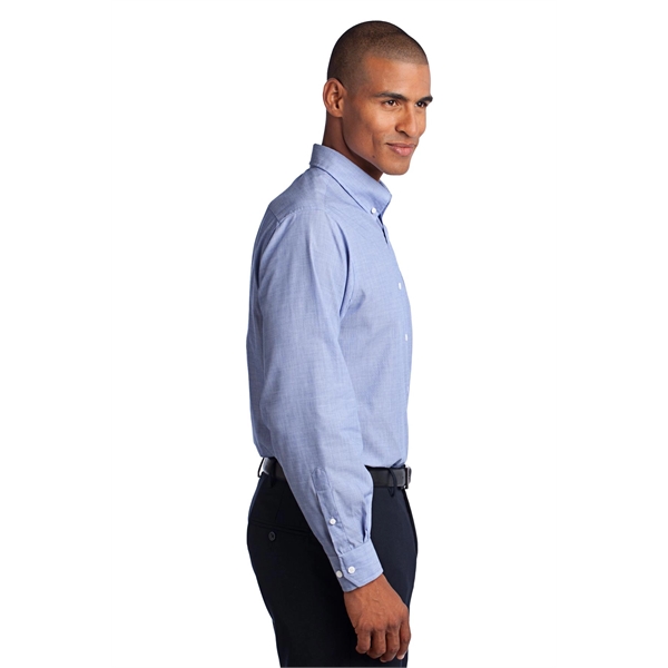 Port Authority Crosshatch Easy Care Shirt. - Port Authority Crosshatch Easy Care Shirt. - Image 3 of 40