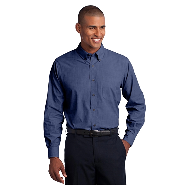 Port Authority Crosshatch Easy Care Shirt. - Port Authority Crosshatch Easy Care Shirt. - Image 38 of 40