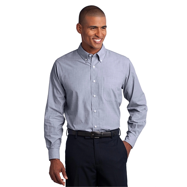 Port Authority Crosshatch Easy Care Shirt. - Port Authority Crosshatch Easy Care Shirt. - Image 31 of 40