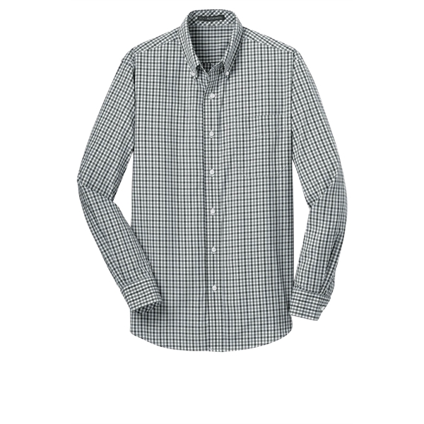 Port Authority Long Sleeve Gingham Easy Care Shirt. - Port Authority Long Sleeve Gingham Easy Care Shirt. - Image 3 of 15