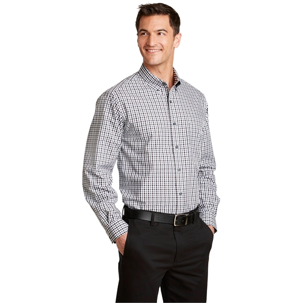 Port Authority Long Sleeve Gingham Easy Care Shirt. - Port Authority Long Sleeve Gingham Easy Care Shirt. - Image 4 of 15