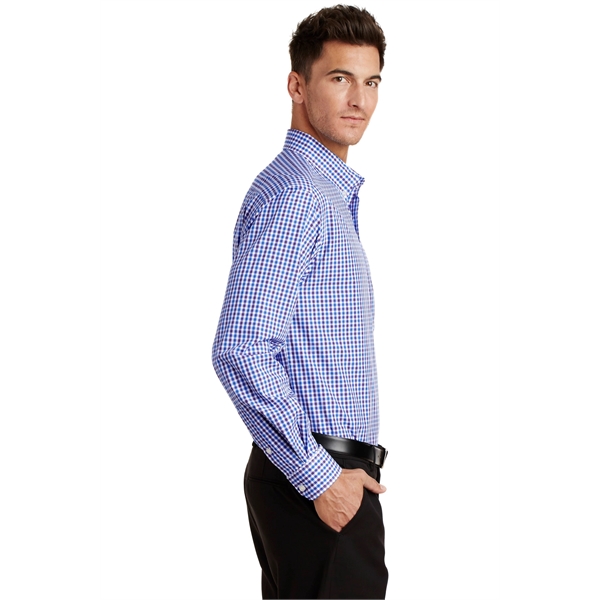 Port Authority Long Sleeve Gingham Easy Care Shirt. - Port Authority Long Sleeve Gingham Easy Care Shirt. - Image 8 of 15