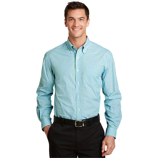 Port Authority Long Sleeve Gingham Easy Care Shirt. - Port Authority Long Sleeve Gingham Easy Care Shirt. - Image 11 of 15