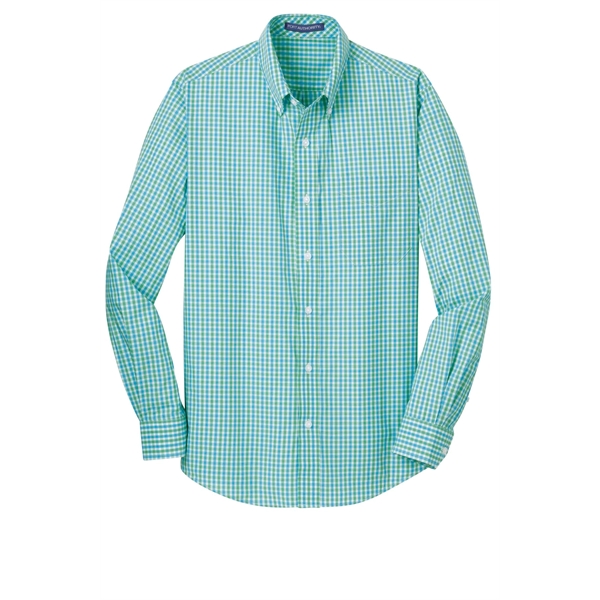 Port Authority Long Sleeve Gingham Easy Care Shirt. - Port Authority Long Sleeve Gingham Easy Care Shirt. - Image 14 of 15