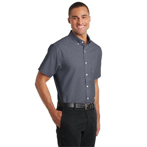 Port Authority Short Sleeve SuperPro Oxford Shirt. - Port Authority Short Sleeve SuperPro Oxford Shirt. - Image 2 of 20