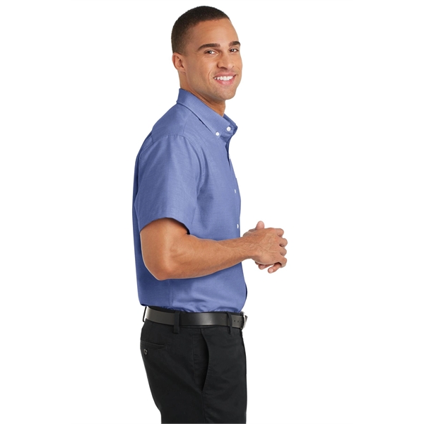 Port Authority Short Sleeve SuperPro Oxford Shirt. - Port Authority Short Sleeve SuperPro Oxford Shirt. - Image 5 of 20