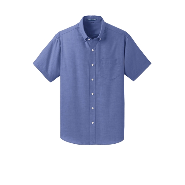 Port Authority Short Sleeve SuperPro Oxford Shirt. - Port Authority Short Sleeve SuperPro Oxford Shirt. - Image 16 of 20