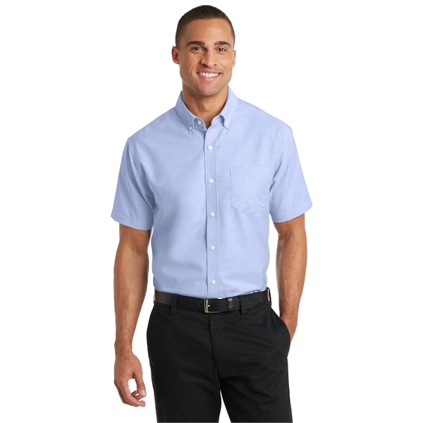 Port Authority Short Sleeve SuperPro Oxford Shirt. - Port Authority Short Sleeve SuperPro Oxford Shirt. - Image 17 of 20