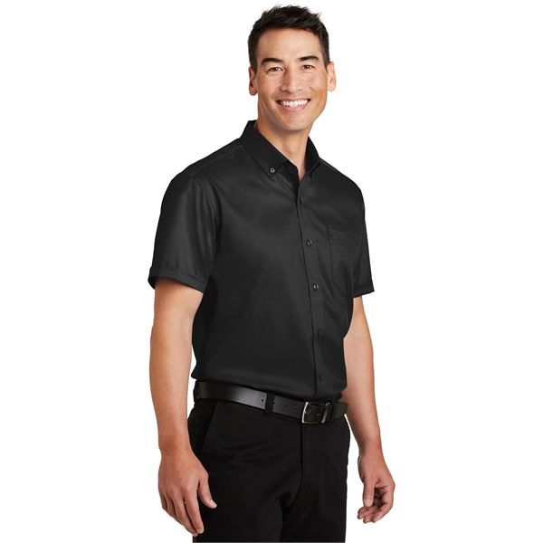 Port Authority Short Sleeve SuperPro Twill Shirt. - Port Authority Short Sleeve SuperPro Twill Shirt. - Image 11 of 40