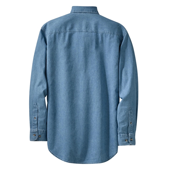 Port & Co Long Sleeve Value Denim Shirt. - Port & Co Long Sleeve Value Denim Shirt. - Image 2 of 7